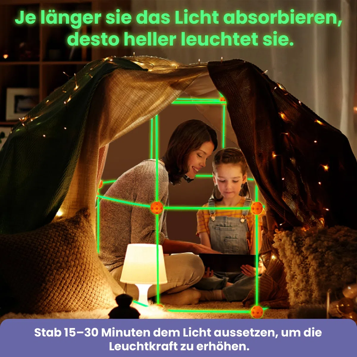 Tiny Land Höhle Bauen Kinder Konstruktionsspielzeug Im Dunkeln Leuchtendes | 130PCS Höhlenbauset, DIY Kreatives Bauset Für Kinder, Outdoor Spielzeug Gartenspielzeug für 5+ ahre alt Junge & Mädchen