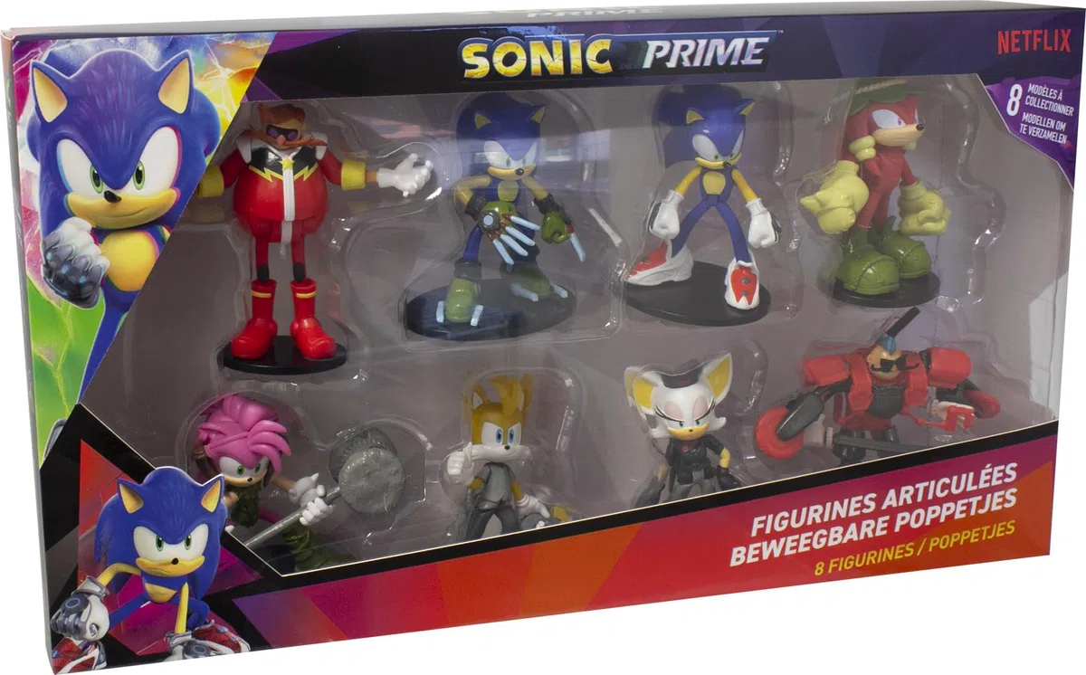 Lansay Sonic Prime – 8 Figuren mit Gelenken, 7,5 cm – zufälliges Modell – Zeichenfiguren und Videospiele – ab 8 Jahren