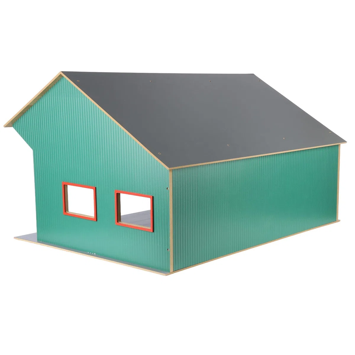 Kids Globe Holz Bauernhof Spielzeug – Scheune, Schuppen, Halle, Stall, 1:16, mit 3 Boxen – robust, kindgerecht, pädagogisch wertvoll, Spielfigurenzubehör