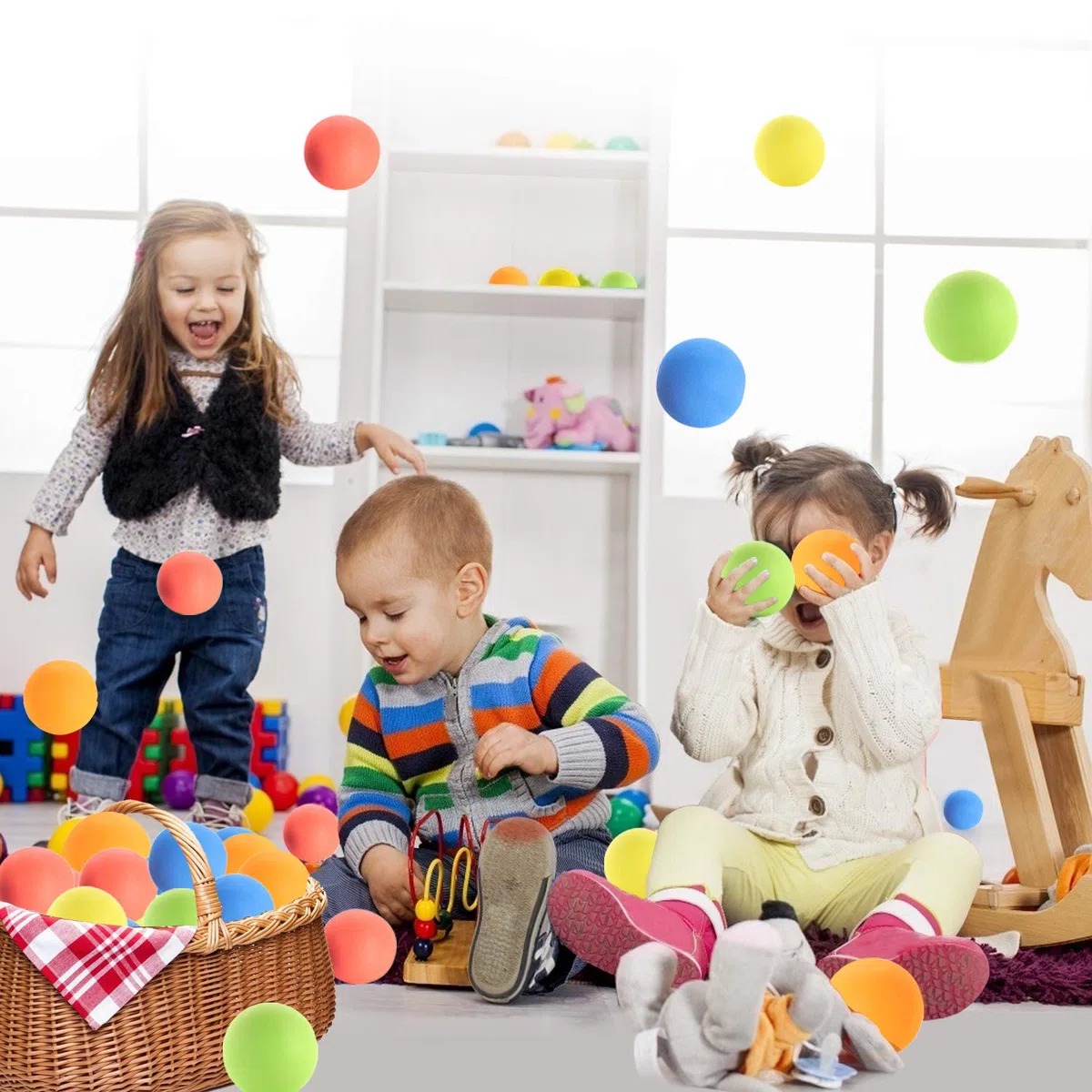 12 Stück weiche Schaumstoffbälle – leichte Mini-Spielbälle für sicheren Spielspaß im Innenbereich – lebendige Bälle Gastgeschenke für Jungen und Mädchen