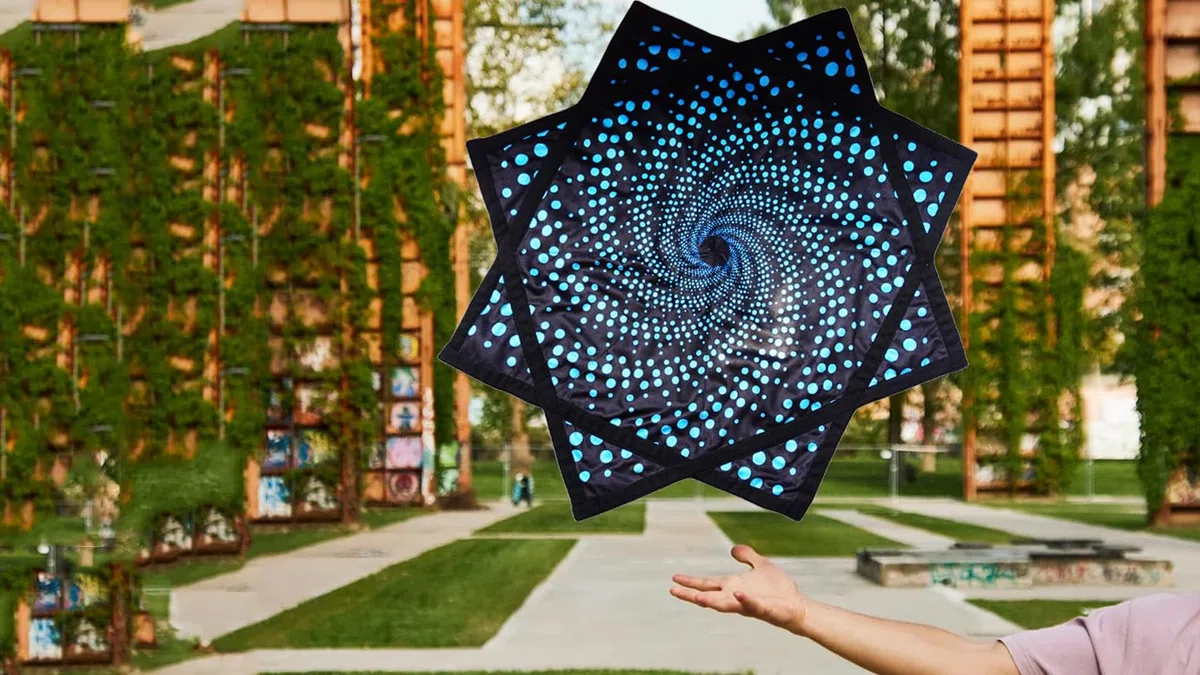 Flowstar Anfänger Flow Star Spinning Tuch Einfach drehen Seitendruck Jonglieren und Geschicklichkeit Spielzeug Fingerspitze Drehen Flow Spielzeug Dapo Star (Style-2)