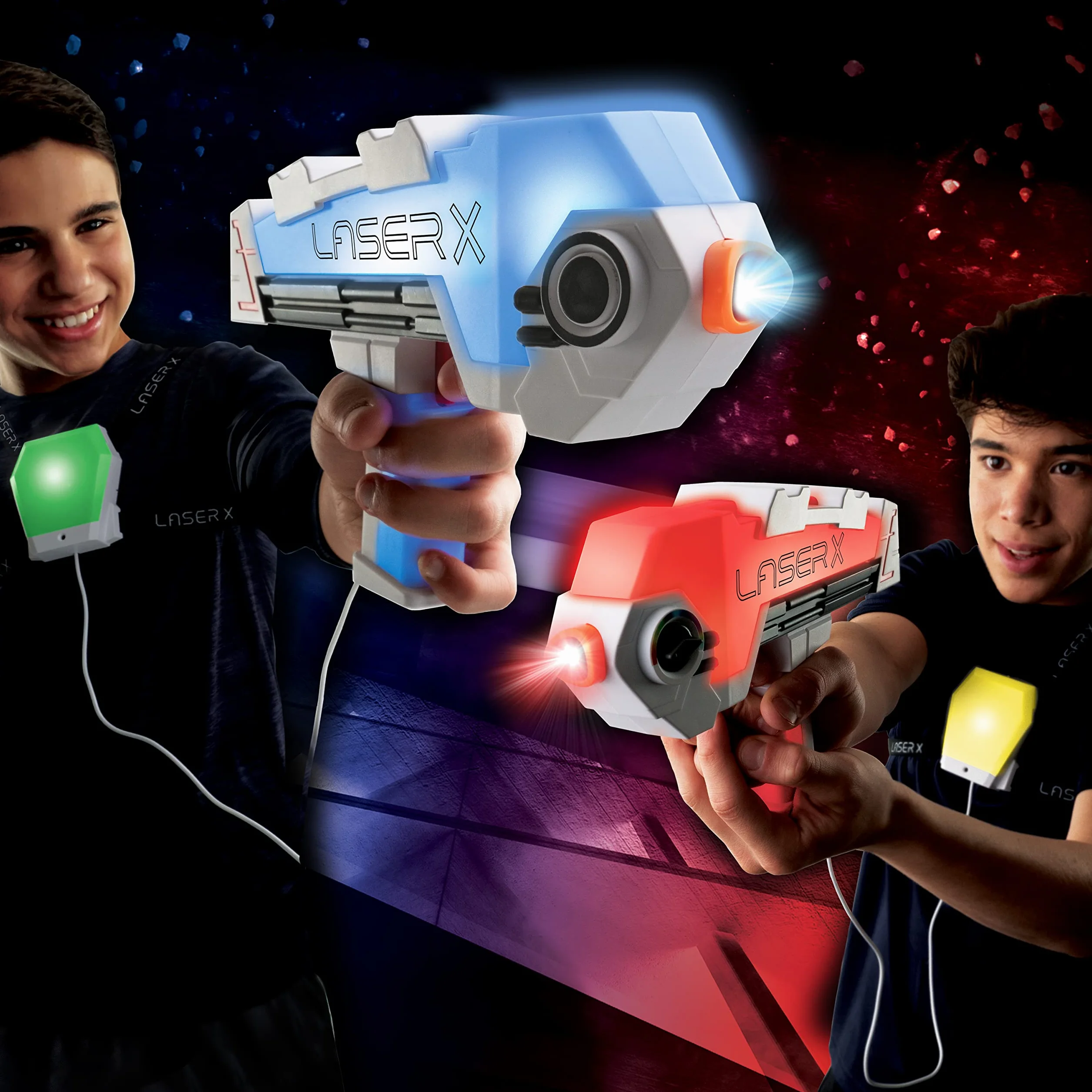 Laser X Revolution Double Blasters, Orange/Abendrot im Zickzackmuster (Sunset Chevron)
