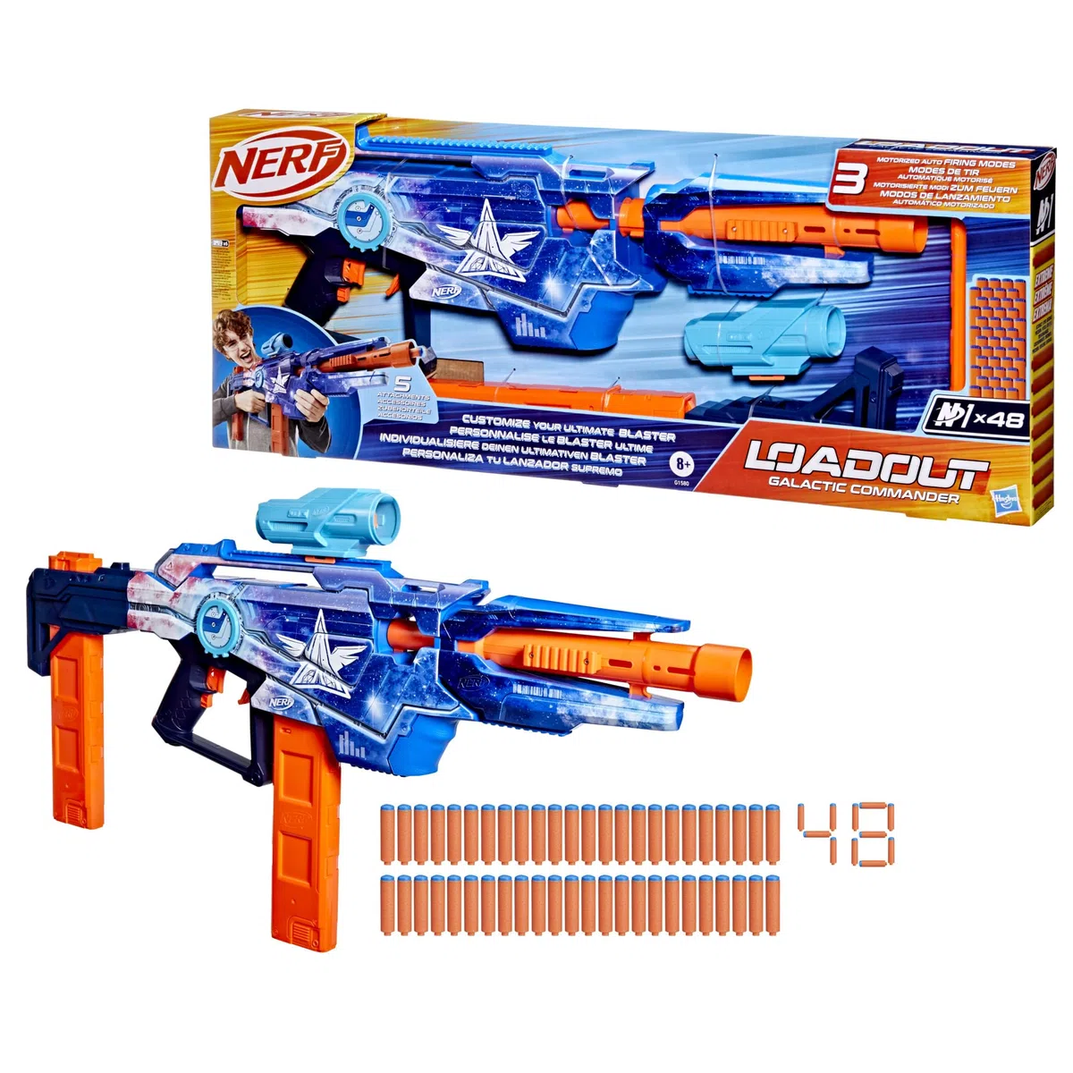 Nerf Loadout Galactic Commander Blaster und 48 N1 Darts