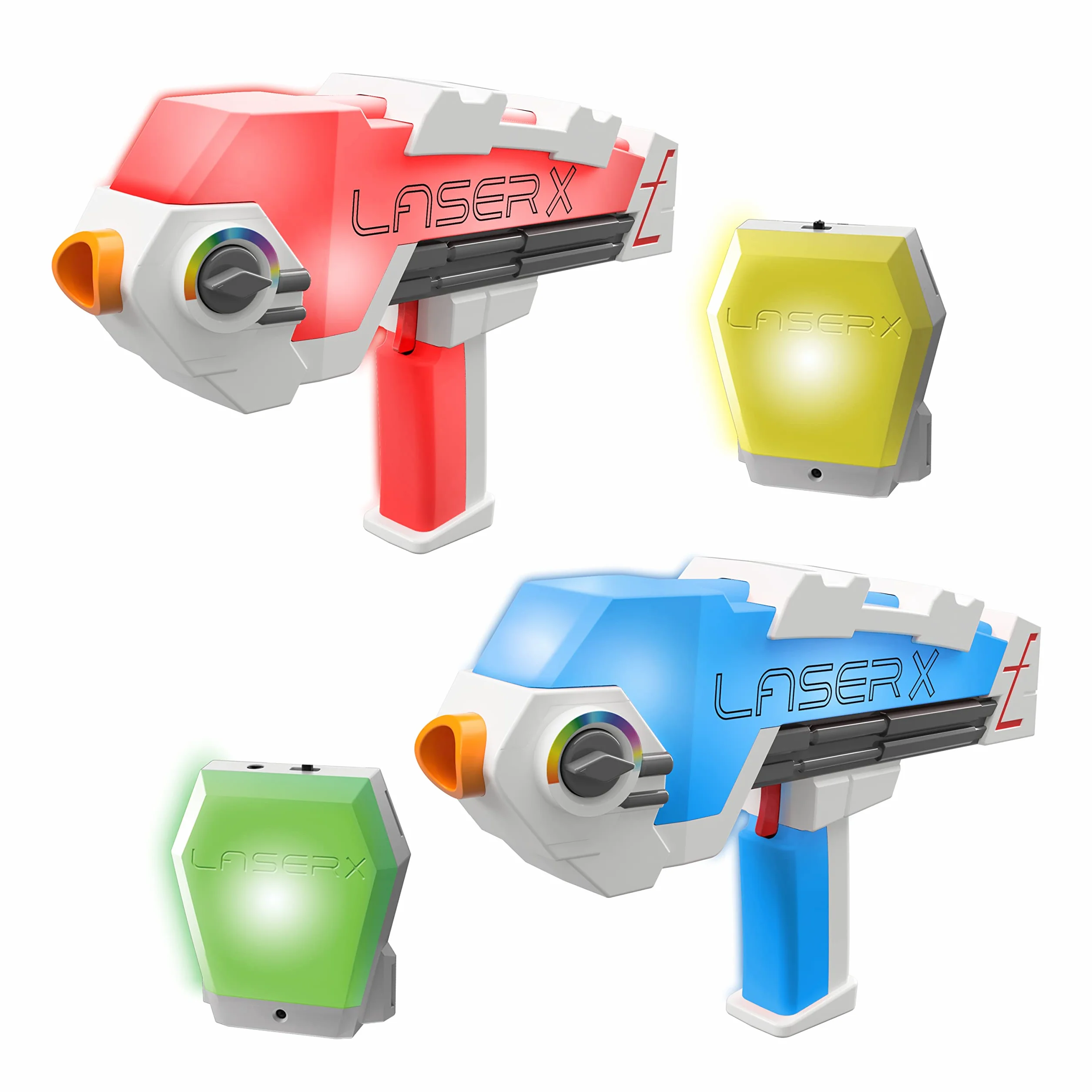 Laser X Revolution Double Blasters, Orange/Abendrot im Zickzackmuster (Sunset Chevron)