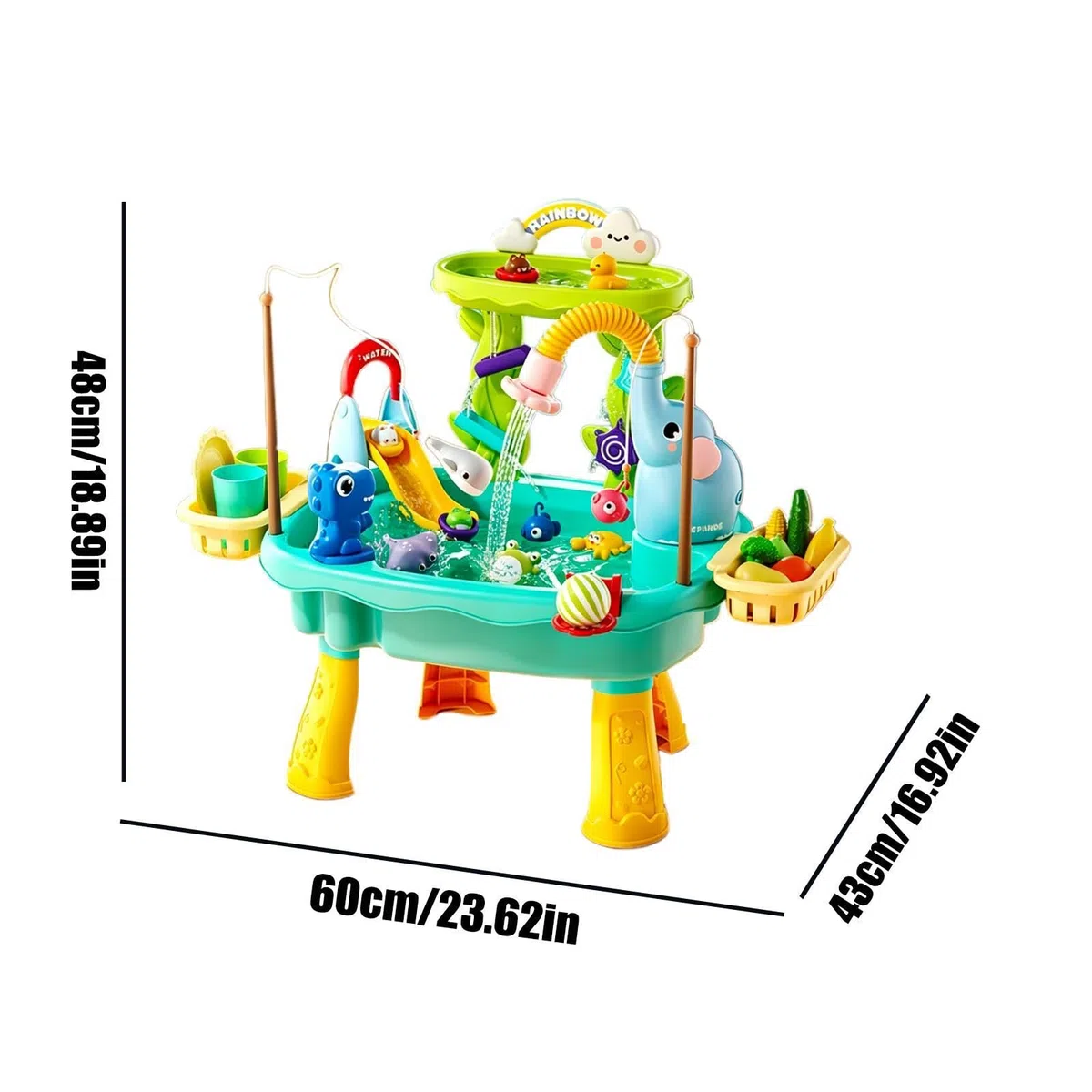 Wassertisch mit Elektropumpe | Angelspielzeug mit Elektropumpe | Spielzeug-Küchenspüle für draußen | Für Und Mädchen Garten Hinterhof Terrasse Camping Kita Zuhause Badezimmer Spielzimmer