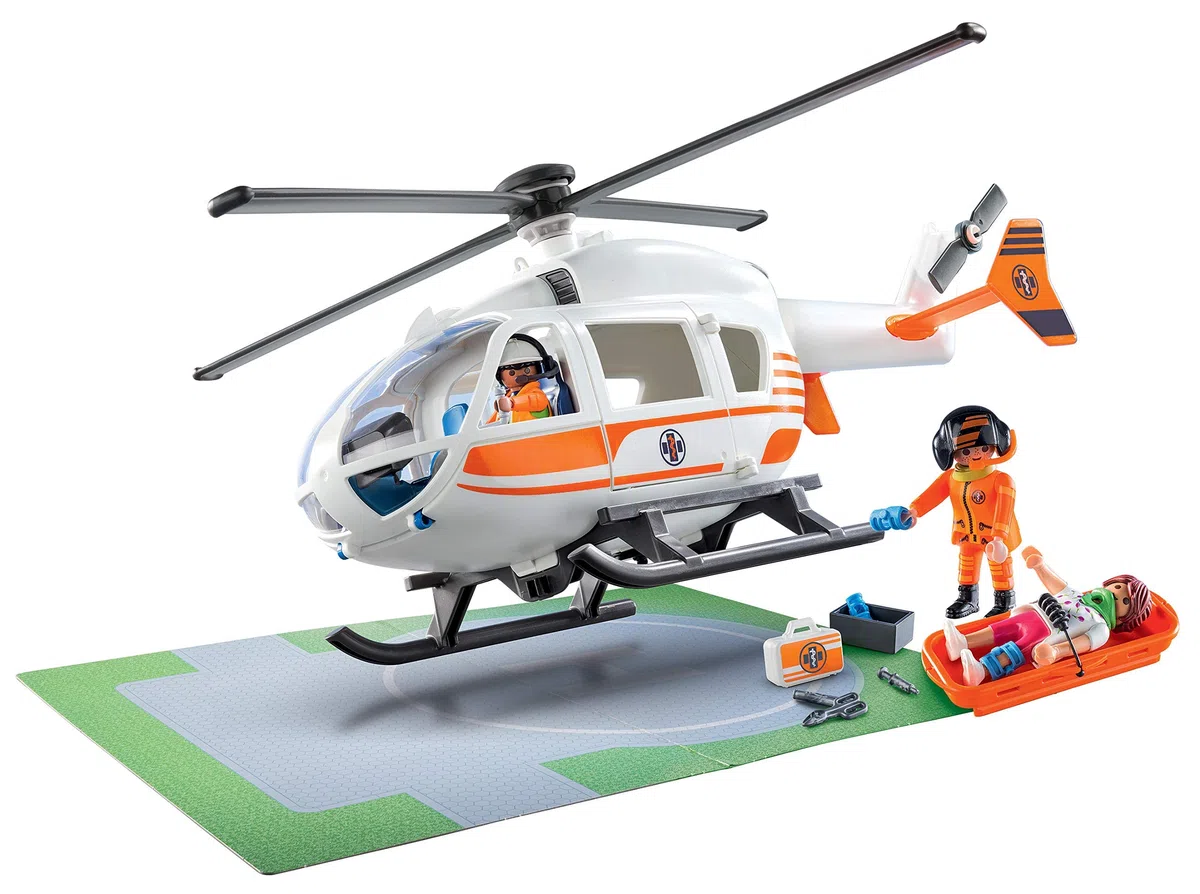 PLAYMOBIL City Life 70048 Rettungshelikopter, Ab 4 Jahren