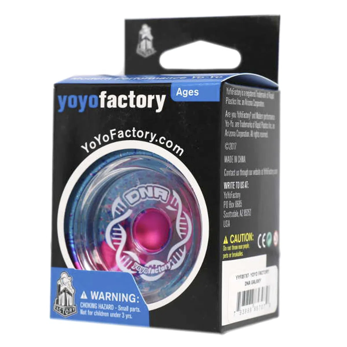 YoYo Factory DNA Jo jo – Metall Profi JoJo mit Leerlauf und Kugellager – Yoyo für DNA-Tricks – Spielzeug für Kinder & Erwachsene - Galaxy