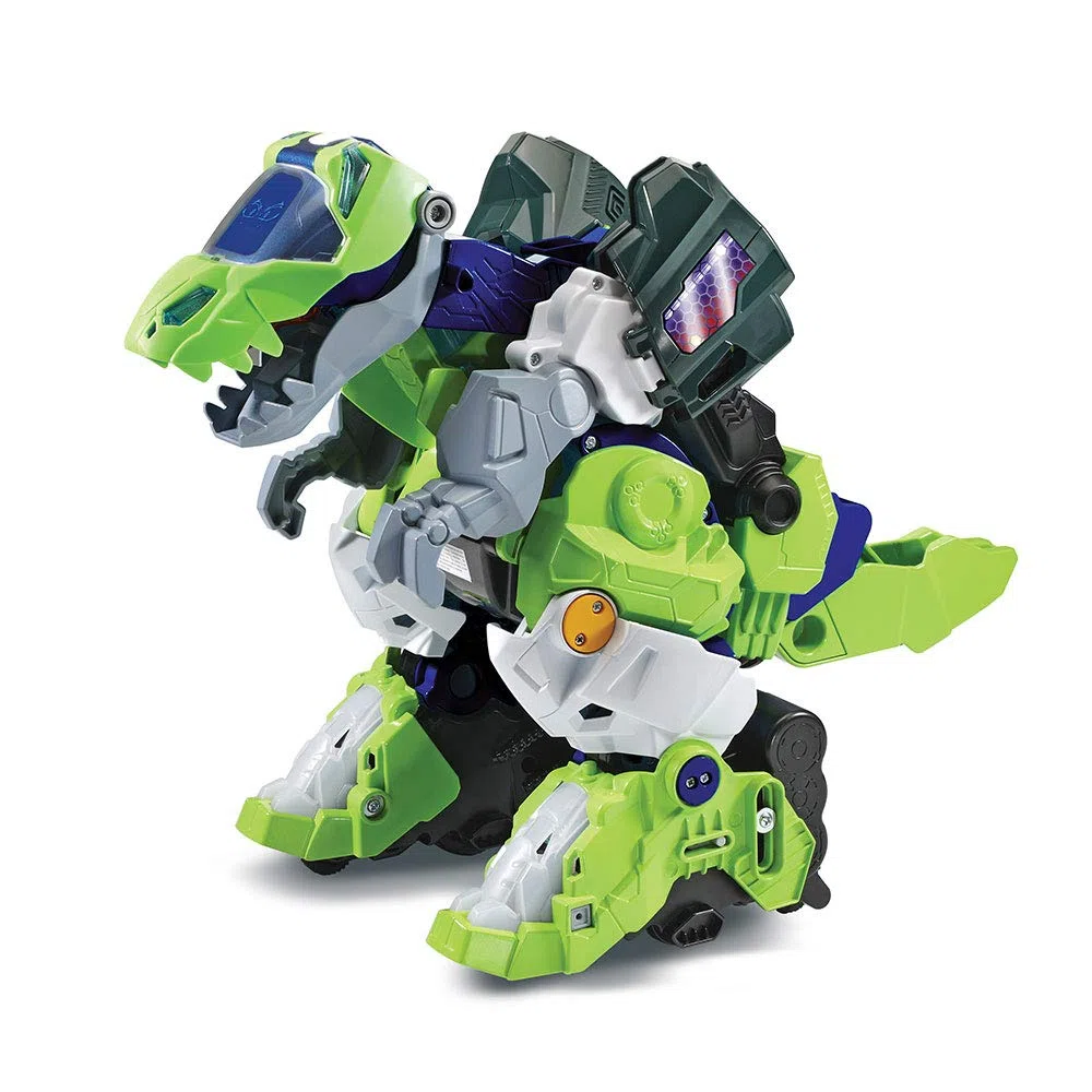 VTech - Switch & Go Dinos, Maxi Dinosaurier mit Geräusch, Ferngesteuerter Furio, der Mega T-Rex Roboter, 2-in-1-Spielzeug, umwandelbar mit 1 klick, Geschenk für Kinder ab 4 Jahren – Inhalt auf