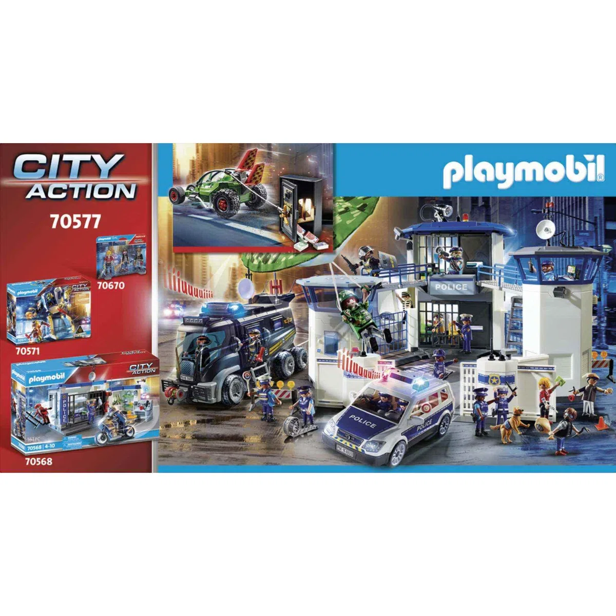 PLAYMOBIL City Action 70577 Polizei-Kart: Verfolgung des Tresorräubers, Für Kinder von 4-10 Jahre
