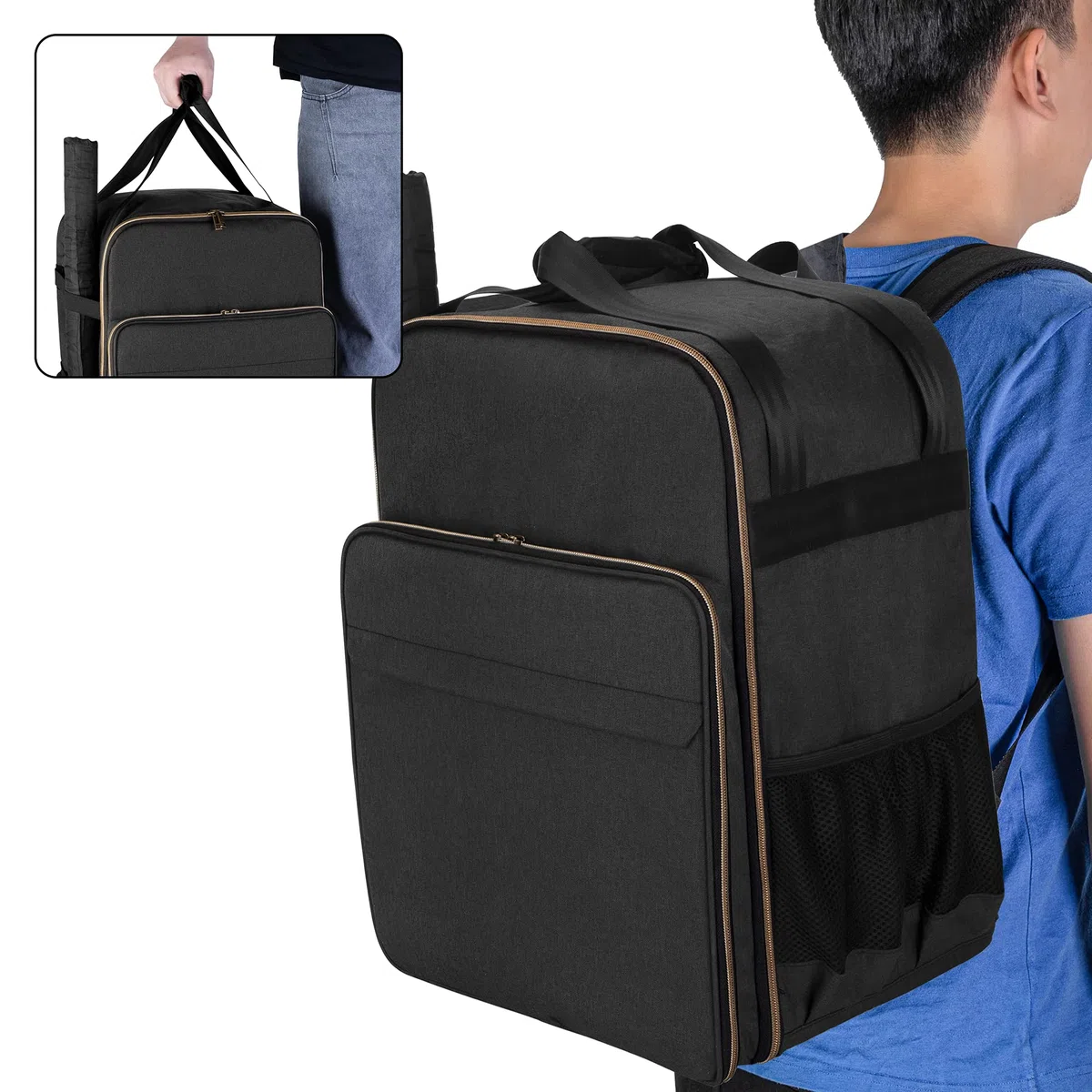 Trunab DND Rucksack für die Meisten Brettspiele, Kartenspiele, mit Großen Zubehörtaschen, Kartenhülle