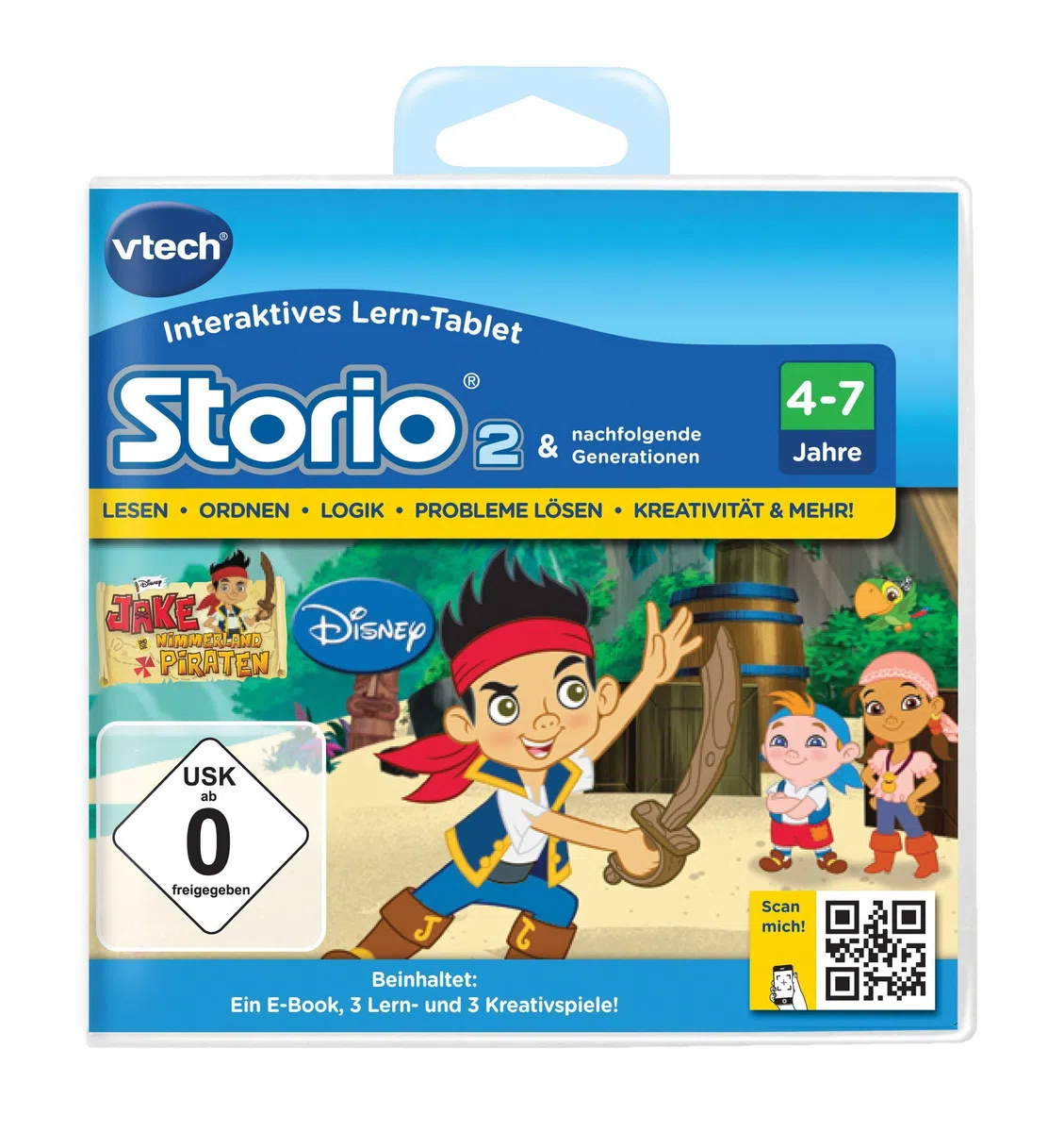 VTech 80-231604 - Storio 2 Lernspiel, Jake und die Nimmerland Piraten