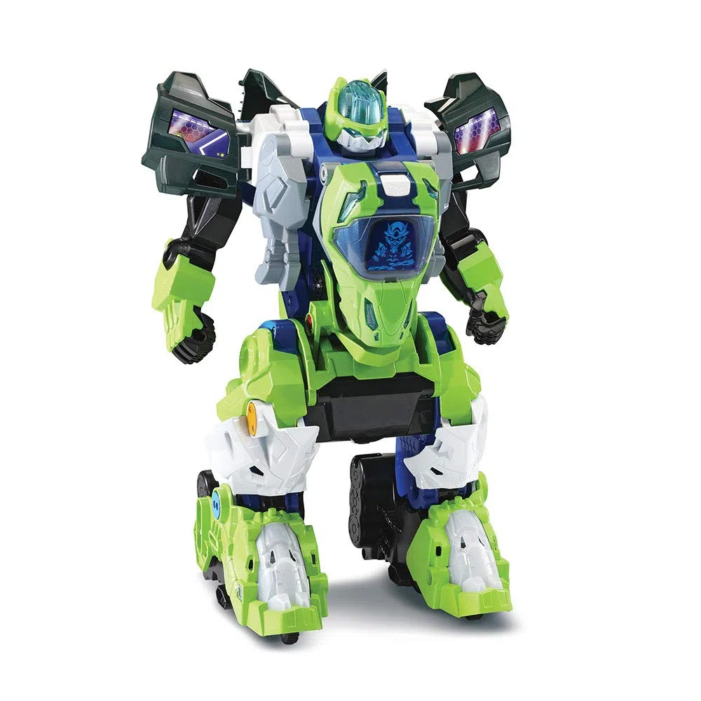 VTech - Switch & Go Dinos, Maxi Dinosaurier mit Geräusch, Ferngesteuerter Furio, der Mega T-Rex Roboter, 2-in-1-Spielzeug, umwandelbar mit 1 klick, Geschenk für Kinder ab 4 Jahren – Inhalt auf