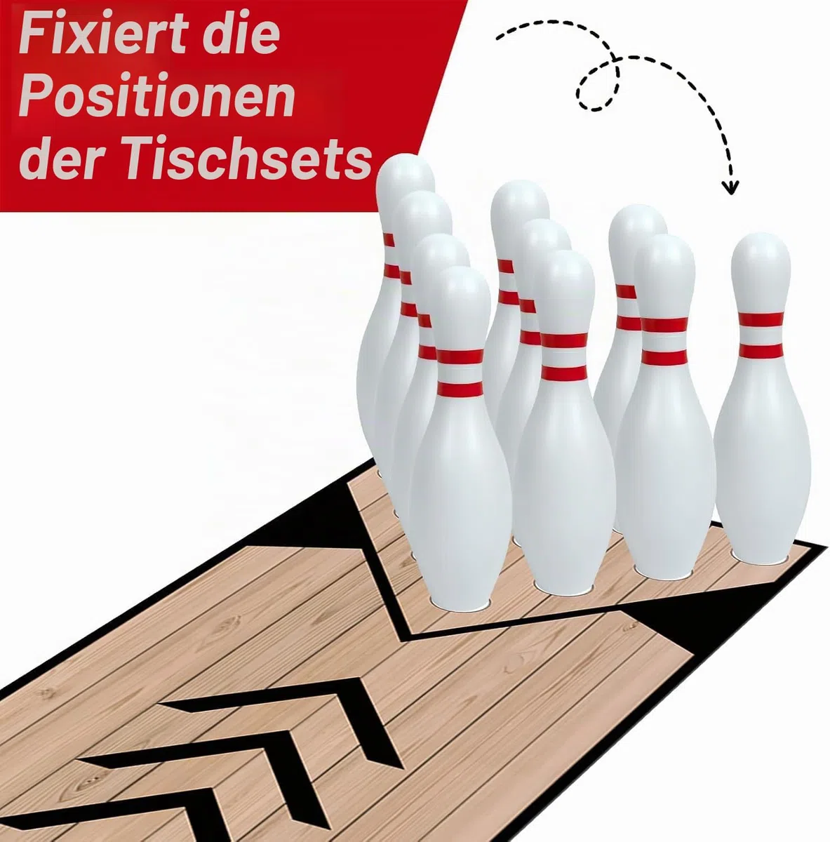 Mini Bowling Set, Indoor Outdoor Home Bowling Set, Bowlingbahn Set mit Lane, Bowling Pins & Ball Set, Full Bowlingbahn Set für Familie Freunde