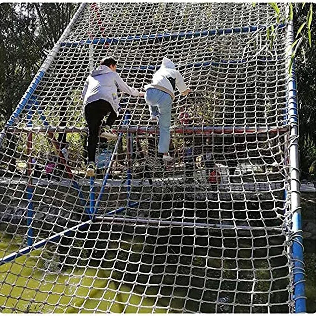 Outdoor-Kletternetz, strapazierfähiges Seilnetz für Kinder, ideal für Hofspielplätze, sichere Kletterlösung für drinnen und draußen, Größe: 1 x 2 m