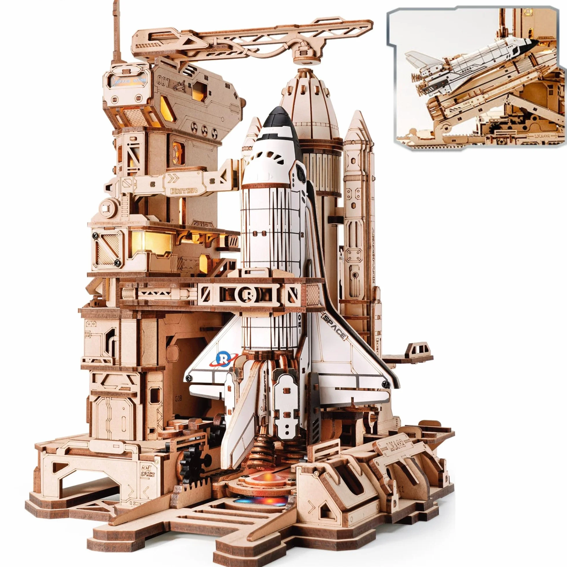 ROKR 3D Holzpuzzle Erwachsene Raumfähren Modellbausatz STEM Geschenkidee für Männer (Space Shuttle LKA02)