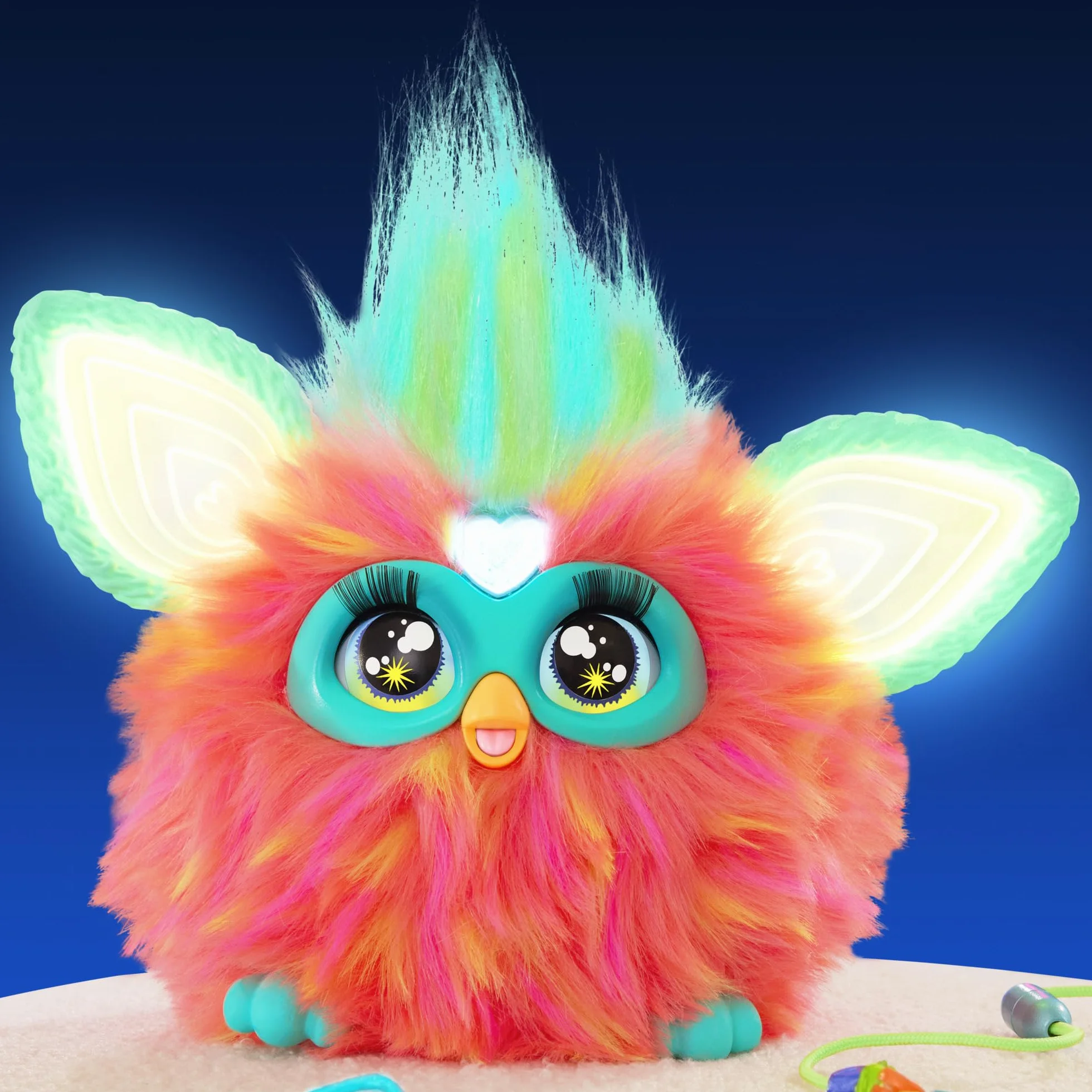 Furby Koralle, interaktives Plüschspielzeug, italienische Version