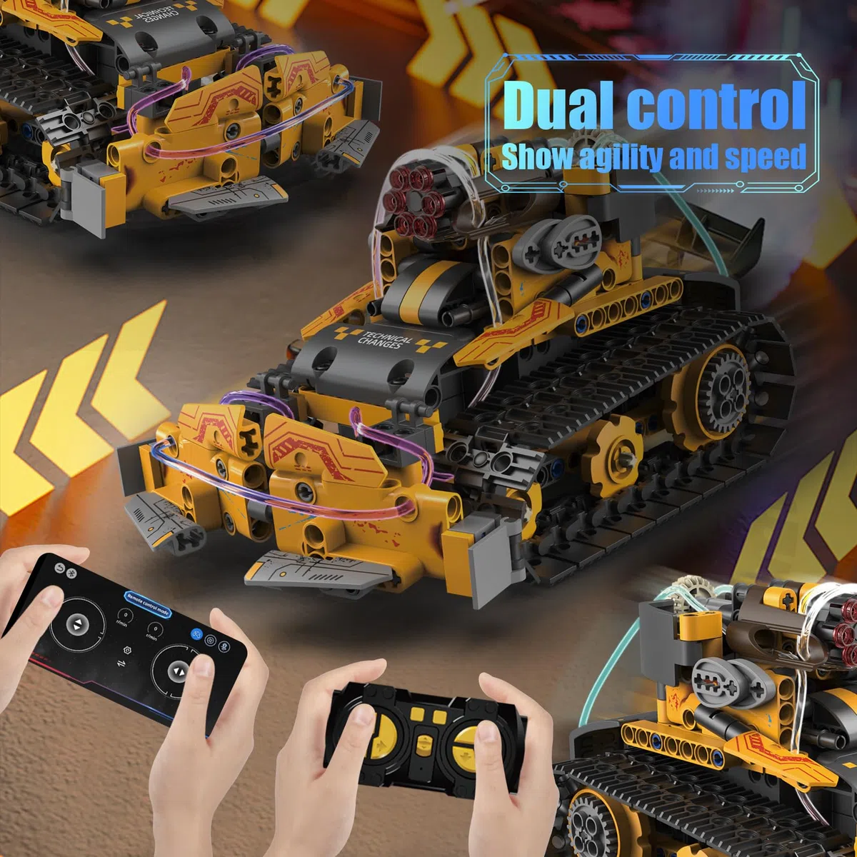 5 in 1 Technik Roboter Bauspielzeug Kinder für Jungen, STEM App & Fernsteuerung Technik Spielzeug Roboter Programmierbares Bauspielzeug Geburtstagsgeschenk ab 6 7 8 9 10 11 12 Jahre Jungen