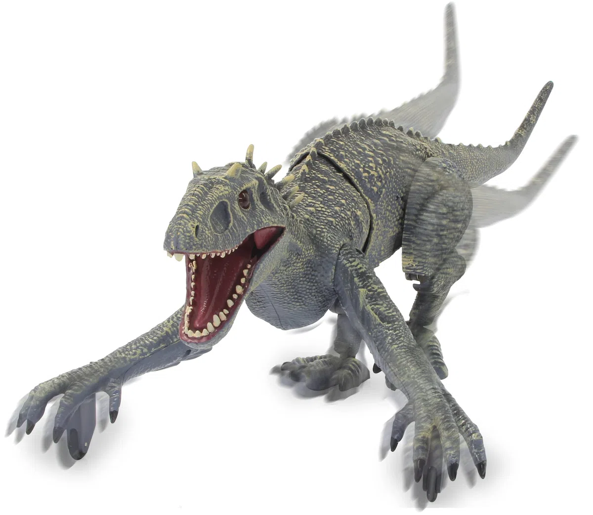 JAMARA Dinosaurier Exoraptor Li-Ion 3,7V 2,4GHz - Vorderfüße auf 2 Rollen, bewegliche Teile, realistisches Dinosauriergebrüll, ferngesteuert RC