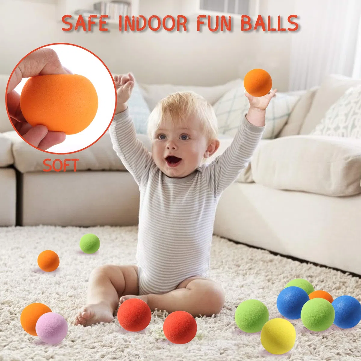 12 Stück weiche Schaumstoffbälle – leichte Mini-Spielbälle für sicheren Spielspaß im Innenbereich – lebendige Bälle Gastgeschenke für Jungen und Mädchen