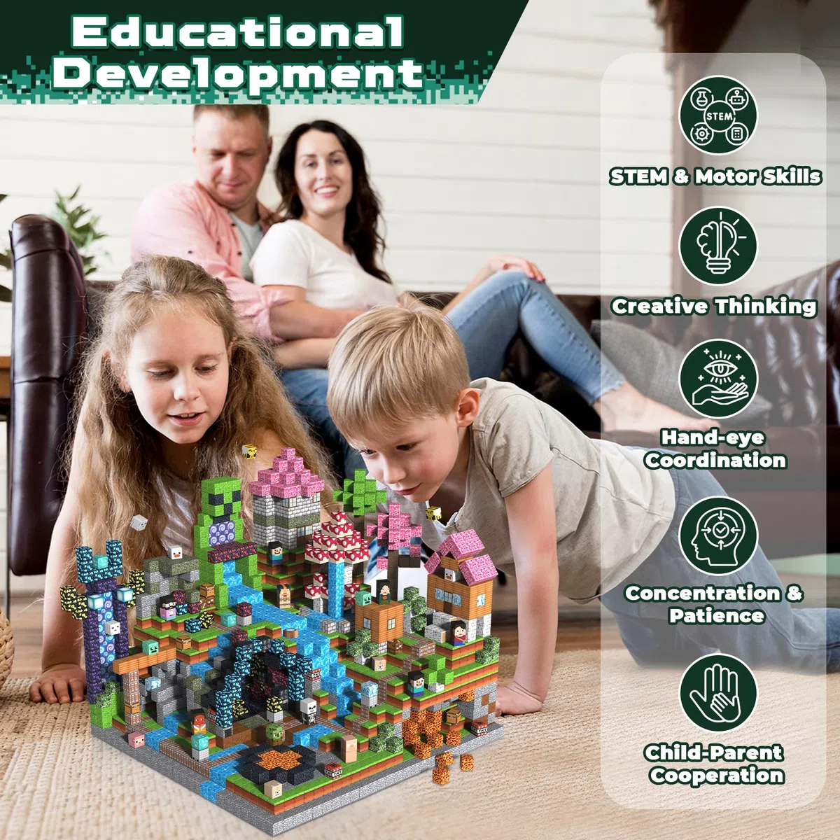 Magneverse Magnetische Bausteine 300 Teile - Abenteuerthema - Baue Dein Abenteuer - Team auf und erlebe gemeinsam fantasievolle Missionen, Magnetbausteine Spielzeug Geschenk für Kinder 4-12 Jahre