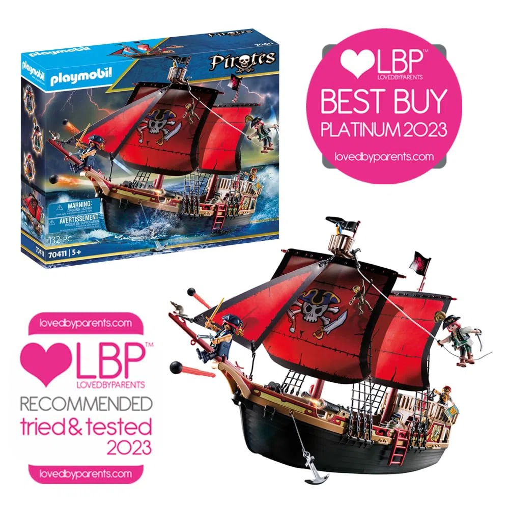 PLAYMOBIL Pirates 70411 Totenkopf-Kampfschiff, Ab 5 Jahren [Exklusiv bei Amazon]