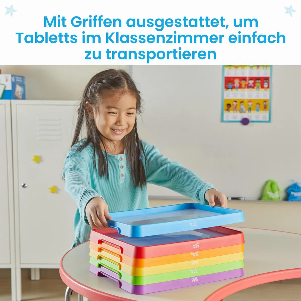 Learning Resources Whiteboard Tabletts Set/6, Alter 3–8, whiteboard Kinder, magnetisch & abwischbar, stapelbar für Schule & Zuhause