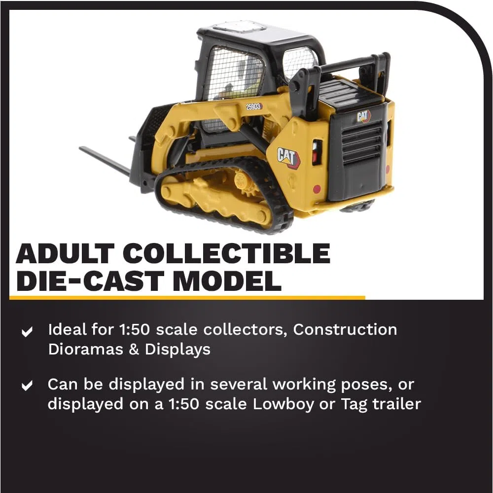 Diecast Masters 85677 - Cat 259D3 Multi Terrain Loader, Maßstab 1:50, ab 14 Jahren, in Blechdose, für Sammler geeignet