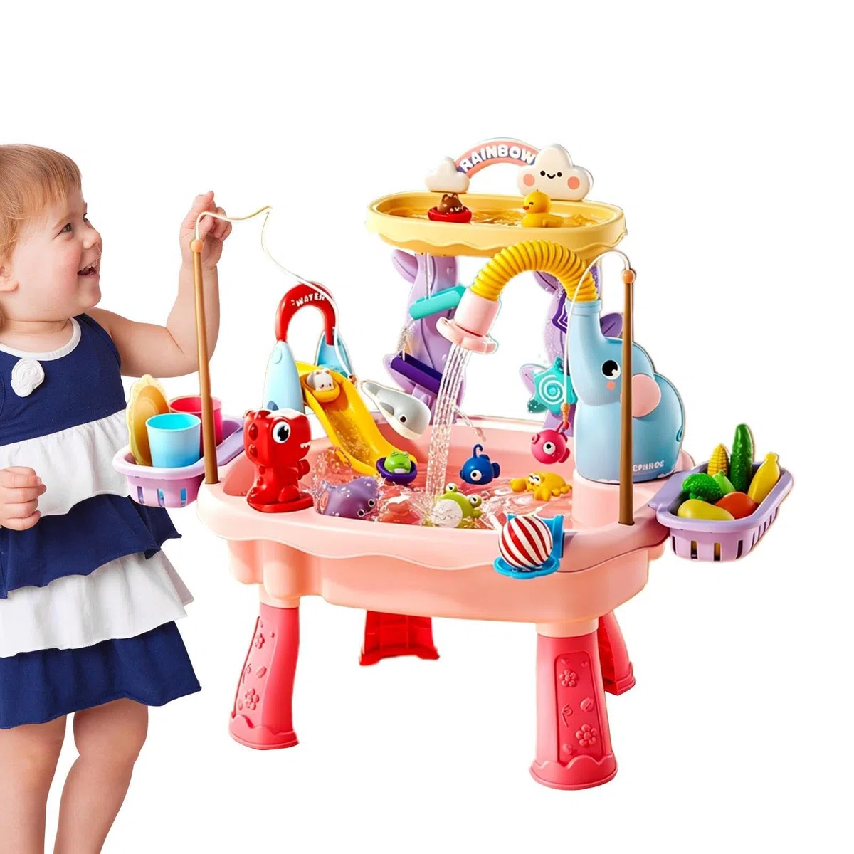 Generisch Kinderwassertisch | Sommer-Spielzeug,Sensorisches Aktivitätsspielset für Kinder,für Mädchen Vorschulkinder Hinterhof Terrasse Camping Kita Zuhause Badezimmer Spielraum
