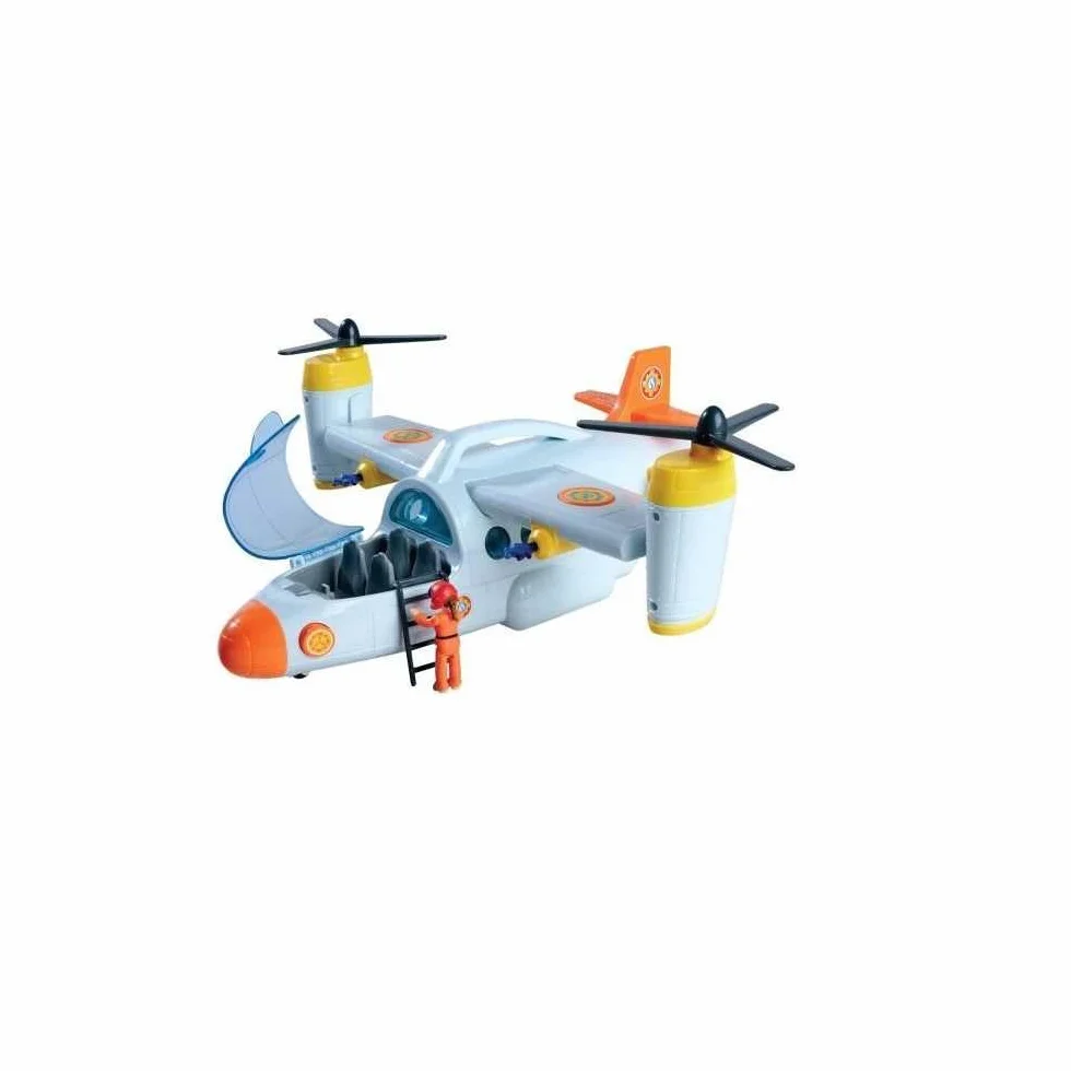 Simba Feuerwehrmann Sam Rettungsflugzeug, 109252615038, +3 Jahre, 42 cm, mit Startfunktion, mit Licht und Sound, Seilwinde, Heckklappe
