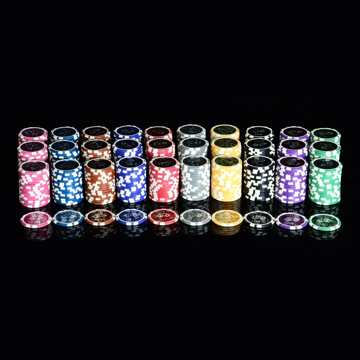 Nexos Trading Pokerkoffer 1000 abgerundete Ocean Champion Chips hochwertige Metallkern Jetons 12 g Pokerset 3 Pokerdecks Aluminiumkoffer Black Jack Texas Holdem