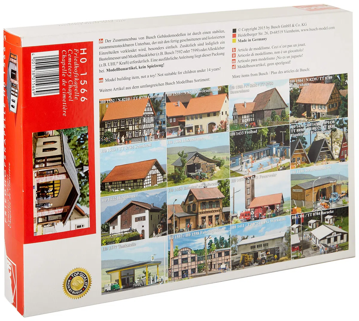Busch-Jaeger Friedhofskapelle/Trauerhalle, Miniaturbaukasten, Kapelle, Trauerhalle, Large, Unisex, Kinder