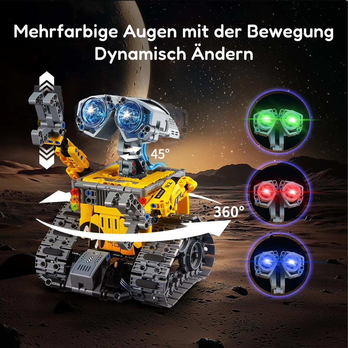 IKUPER 6-in-1 Roboter-Bausatz ab 8 Jahren mit App und Fernsteuerung | MINT Bausteine Spielzeug, Programmierbares Set für Jungen, Kinder-Geschenk zu Geburtstag und Weihnachten, 631 Teile
