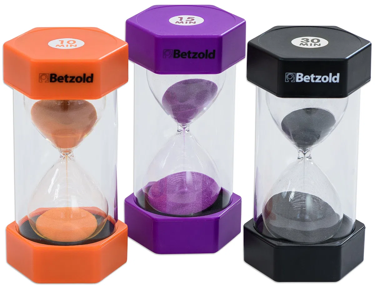 Betzold - Sanduhren-Set Longtimer (10, 15, 30 min) - Sanduhr