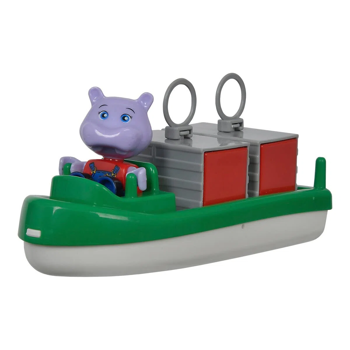 AquaPlay - Superset - Wasserbahn mit vielen Spielfunktionen bestehend aus 41 Teilen, Spieleset inklusive 1 Hippo Wilma, Amphibienauto und Transportboot mit 2 Containern für Kinder ab 3 Jahren