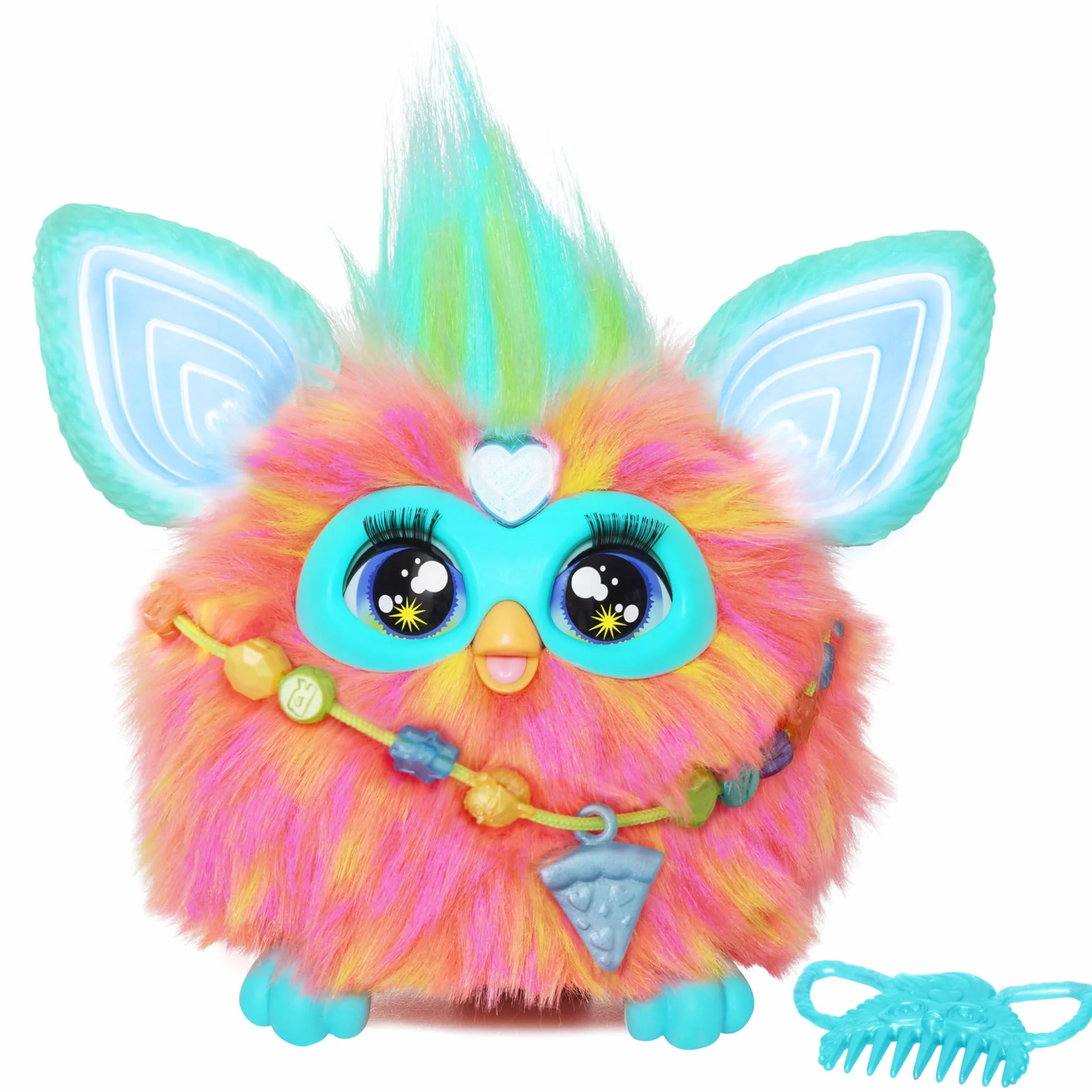 Furby Koralle, interaktives Plüschspielzeug, italienische Version