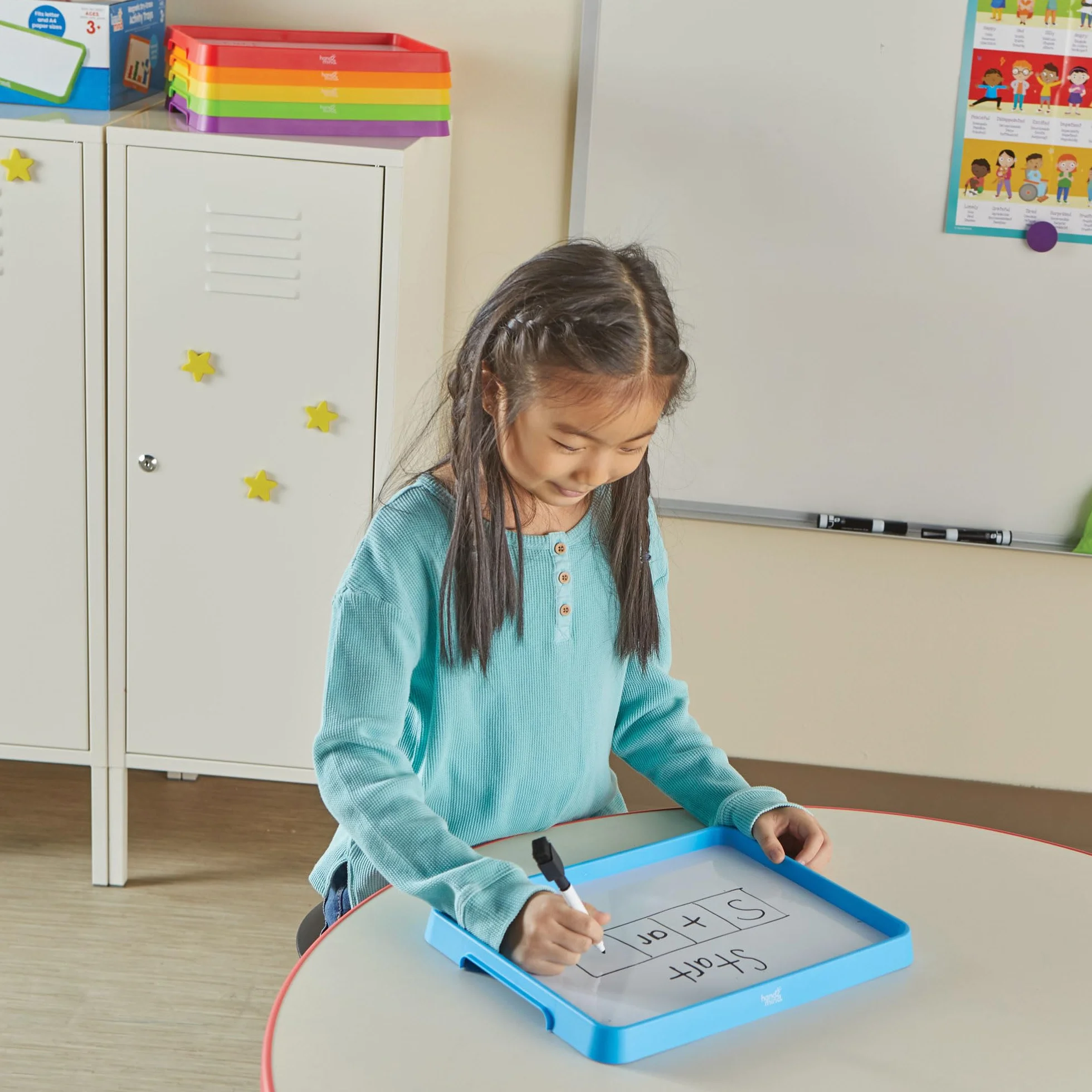 Learning Resources Whiteboard Tabletts Set/6, Alter 3–8, whiteboard Kinder, magnetisch & abwischbar, stapelbar für Schule & Zuhause