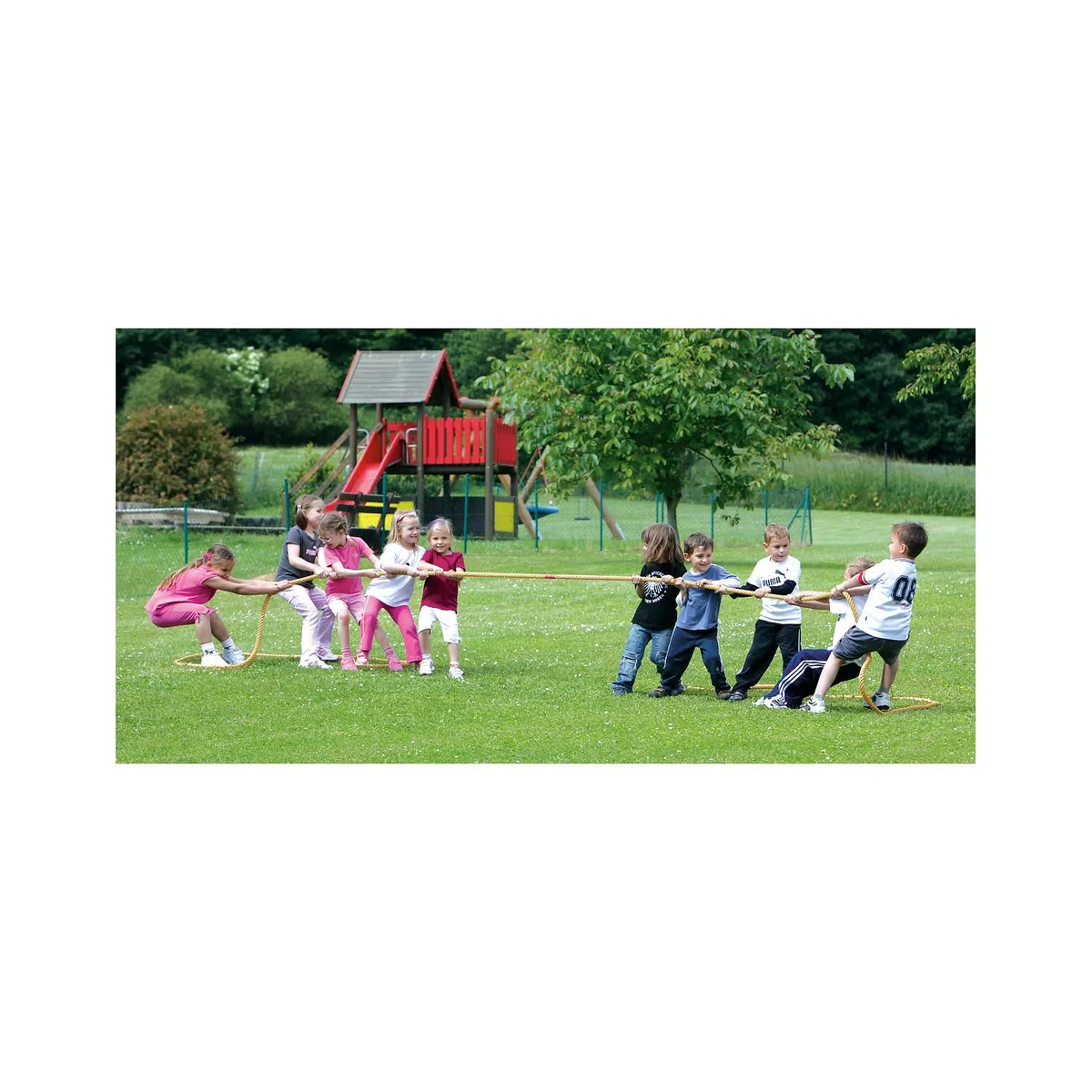 Sport-Thieme Ziehtau Outdoor | Hochwertiges Seil zum Tauziehen für draußen, Kita, Schule | Aus wetterfestes, Robustes Polypropylen | In 5 Längen: 8, 10, 12, 14 o. 23 m | Markenqualität