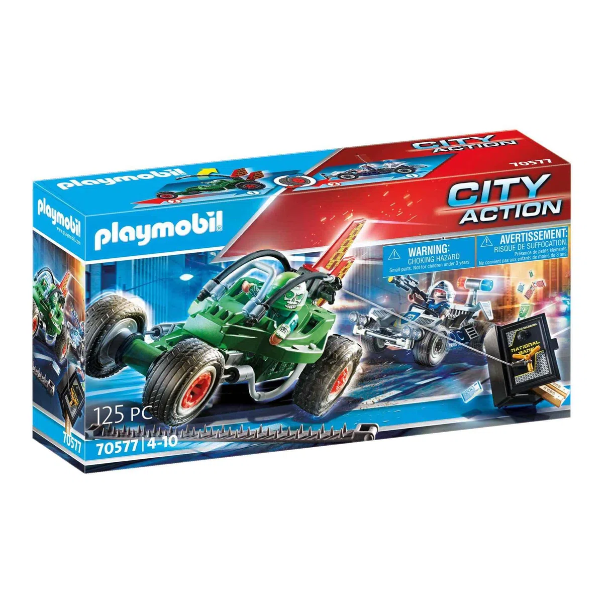 PLAYMOBIL City Action 70577 Polizei-Kart: Verfolgung des Tresorräubers, Für Kinder von 4-10 Jahre