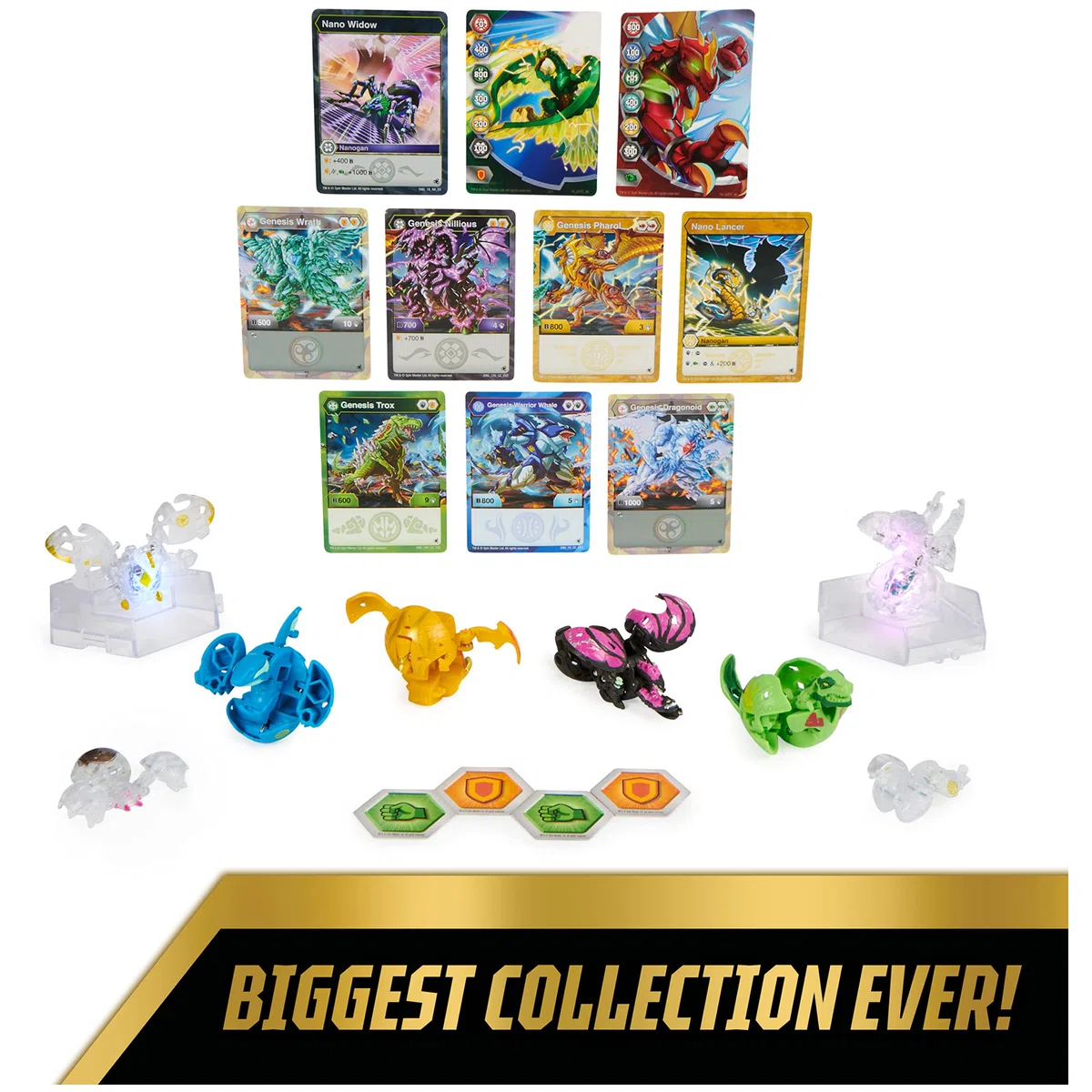 Bakugan 'Evolutions' Genesis Collection 8er Pack, inkl. 2 leuchtenden Bällen mit integrierten LEDs