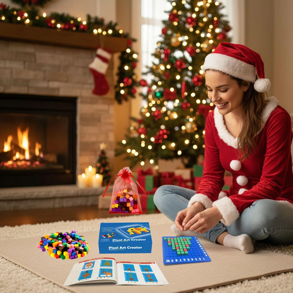 DIY Puzzles, Pixel Puzzles with 400 Würfel, Pixel Kunst Set, Neue Micro Bausteine, Multifunktionales Partyset, für Party & Familie