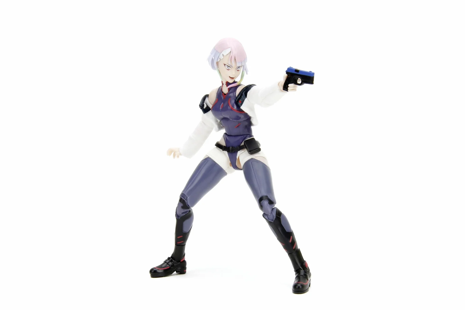 Jada Toys Cyberpunk Edgerunners Figur Lucy (14 cm) - bewegliche Sammel- und Actionfigur mit alternativem Kopf, Händen und Zubehör, für Fans & Sammler ab 15 Jahre