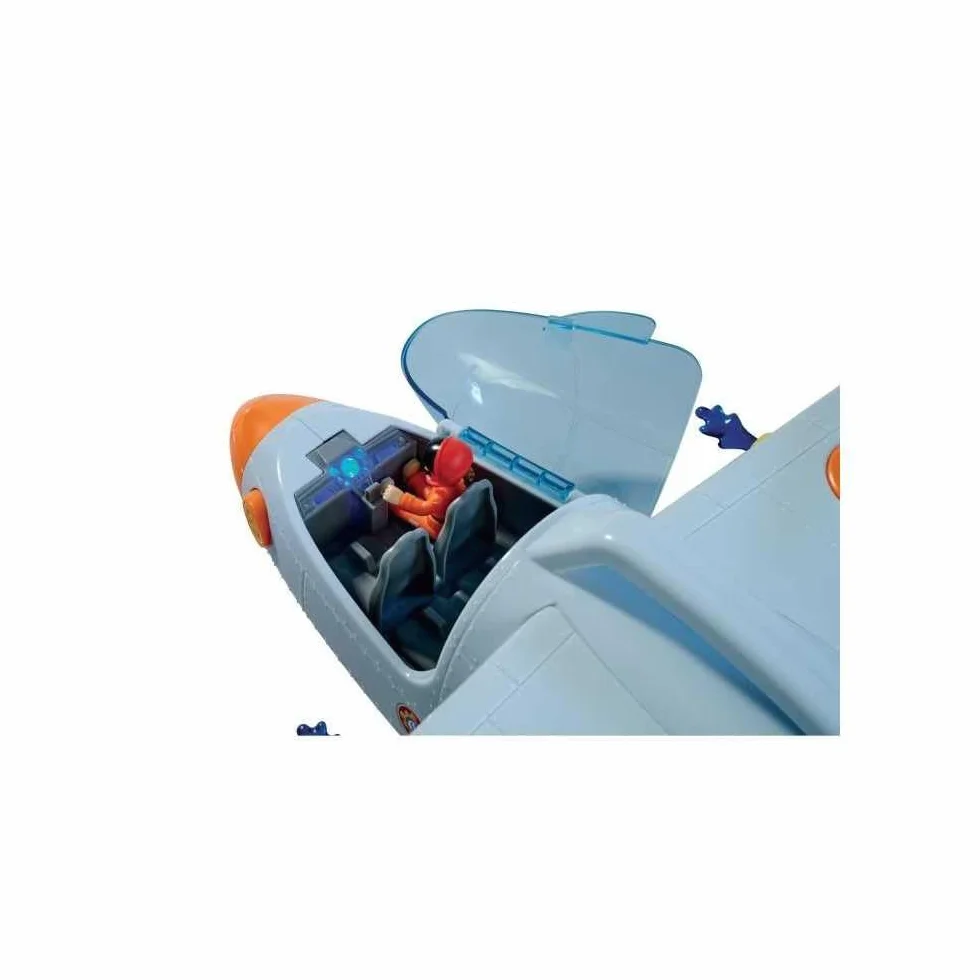 Simba Feuerwehrmann Sam Rettungsflugzeug, 109252615038, +3 Jahre, 42 cm, mit Startfunktion, mit Licht und Sound, Seilwinde, Heckklappe