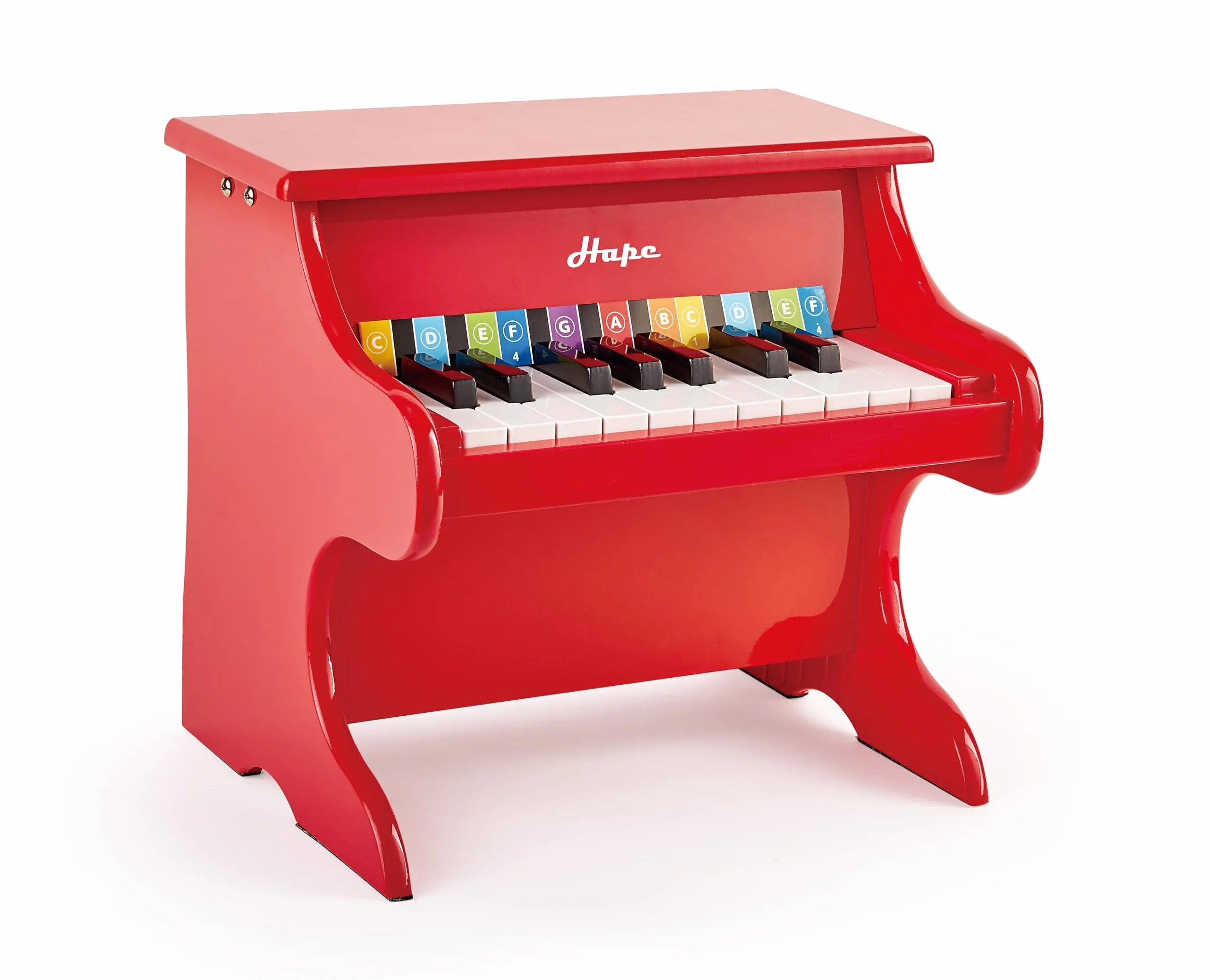 Hape Spielzeug-Klavier - mit 18 Tasten, Musikinstrument für Kinder aus Holz, rot, fördert musikalische Früherziehung, Rhythmus und Motorik, für Kinder ab 3 Jahren
