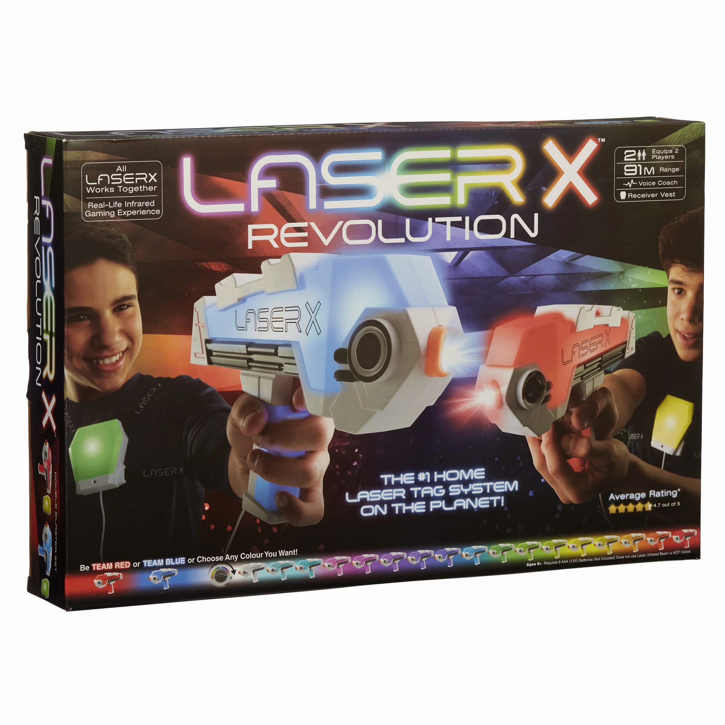Laser X Revolution Double Blasters, Orange/Abendrot im Zickzackmuster (Sunset Chevron)
