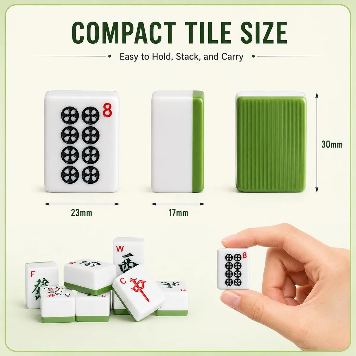 Mahjong Set Großes, Traditionelles Chinesisches Mahjong Set, 144 Majong Spielsteine, 30mm Mahjong Spielset mit Würfel, Chips, Aufbewahrungsbox, Arabische Ziffern für Reise Party Tischspie (gr)